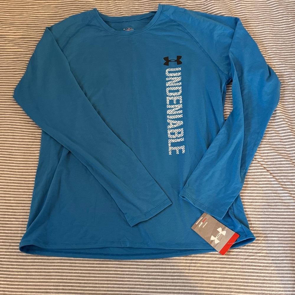 Under Armour Womens Training Heat Gear Vibrant Blue Long Sleeve Tee